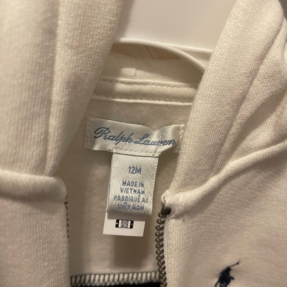 12 month Boys Ralph Lauren Polo zip up and pants set - Picture 3 of 4